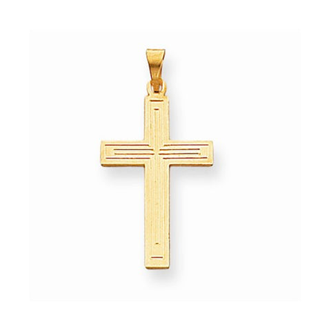 14k Gold Solid Cross Pendant, Classy Pendants for Necklace