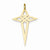 14k Gold Laser Designed Cross Pendant, Charm