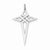 14k White Gold Laser Designed Cross Pendant, Adorable Pendants for Necklace