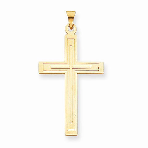 14k Gold Solid Cross Pendant, Appealing Pendants for Necklace