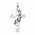 14k White Gold Laser Designed Cross Pendant, Pendants for Necklace