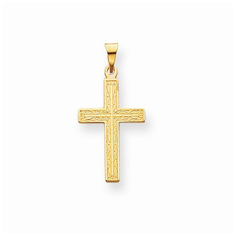 14k Gold Solid Cross Pendant, Dazzling Pendants for Necklace