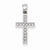 14k White Gold Cross Pendant, Exquisite Pendants for Necklace