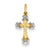 14k Gold & Rhodium Cross Charm hide-image
