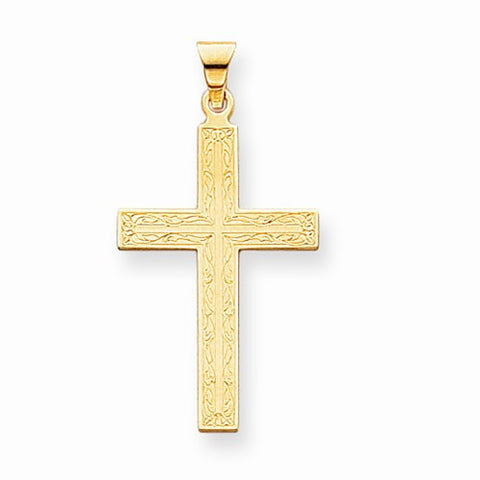 14k Gold Solid Cross Pendant, Appealing Pendants for Necklace