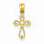 14k Yellow Gold Diamond Accented Cross Pendant, Pendants for Necklace