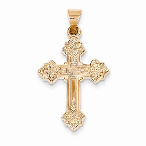 14k Rose Gold Cross pendant, Charm