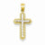 14k Gold Rhodium Diamond Cut Cross pendant, Beautiful Pendants for Necklace