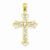 14k Yellow Gold Diamond Cross pendant, Delightful Pendants for Necklace