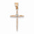 14k Gold Two-tone Diamond Cross pendant, Exquisite Pendants for Necklace
