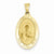 14k Gold Polished and Satin Sacred Heart of Jesus Medal pendant, Gorgeous Pendants for Necklace
