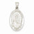 14k White Gold Polished and Satin Sacred Heart of Jesus Medal Pendant, Pendants for Necklace