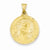 14k Gold Polished and Satin Face of Jesus Medal pendant, Stylish Pendants for Necklace