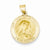 14k Gold Polished and Satin Our Lady of Sorrows Medal pendant, Fine Pendants for Necklace