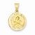 14k Gold Polished and Satin Sacred Heart of Mary Medal pendant, Gorgeous Pendants for Necklace