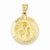 14k Gold Polished and Satin Matka Boska Czestochowska Reversible Medal Pendant, Pendants for Necklace