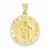 14k Gold Polished and Satin Queen of the Holy Scapular Reversible Medal Pendant, Pendants for Necklace