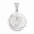 14k White Gold Polished and Satin Miraculous Medal pendant, Charm