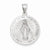 14k White Gold Polished and Satin Miraculous Medal pendant, Dazzling Pendants for Necklace