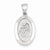 14k White Gold Polished and Satin St. Anthony Medal pendant, Appealing Pendants for Necklace