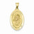 14k Gold Polished and Satin St. Anthony Medal pendant, Charm