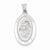 14k White Gold Polished and Satin St. Anthony Medal pendant, Adorable Pendants for Necklace