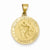14k Gold Polished and Satin St. Christopher Medal pendant, Pendants for Necklace