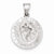 14k White Gold Polished and Satin St. Christopher Medal pendant, Lovely Pendants for Necklace