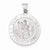 14k White Gold Polished and Satin St. Christopher Medal pendant, Stylish Pendants for Necklace