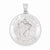 14k White Gold Polished and Satin St. Christopher Medal pendant, Classy Pendants for Necklace