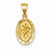 14k Gold Polished and Satin St. Christopher Medal pendant, Alluring Pendants for Necklace