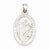 14k White Gold Polished and Satin St. Christopher Medal pendant, Charm
