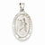 14k White Gold Polished and Satin St. Christopher Medal pendant, Dazzling Pendants for Necklace
