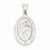 14k White Gold Polished and Satin St. Christopher Medal pendant, Exquisite Pendants for Necklace