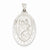 14k White Gold Polished and Satin St. Christopher Medal pendant, Fine Pendants for Necklace
