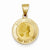 14k Gold Polished and Satin St. Francis Medal pendant, Lovely Pendants for Necklace