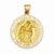14k Gold Polished and Satin St. Francis of Assisi Medal pendant, Appealing Pendants for Necklace