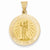 14k Gold Polished and Satin St. John Baptist Medal pendant, Stylish Pendants for Necklace