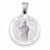 14k White Gold Polished and Satin St. Jude Thaddeus Medal pendant, Exquisite Pendants for Necklace
