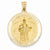 14k Gold Polished and Satin St. Jude Thaddeus Medal pendant, Fine Pendants for Necklace