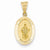 14k Gold Polished and Satin St. Jude Thaddeus Medal pendant, Pendants for Necklace