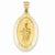 14k Gold Polished and Satin St. Jude Thaddeus Medal pendant, Gorgeous Pendants for Necklace