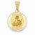 14k Gold Polished and Satin St. Lucy Medal pendant, Stylish Pendants for Necklace