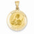 14k Gold Polished and Satin St. Lucy Medal pendant, Classy Pendants for Necklace