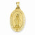 14k Gold Polished and Satin Miraculous Medal Pendant, Alluring Pendants for Necklace