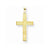 14k Gold Floral Cross pendant, Charm