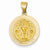 14k Gold Polished and Satin Confirmation Medal pendant, Delightful Pendants for Necklace