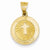 14k Gold Polished and Satin Confirmation Medal pendant, Fine Pendants for Necklace