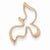 14k Rose Gold Dove Pendant, Pendants for Necklace