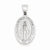 14k White Gold Polished and Satin Miraculous Medal pendant, Pretty Pendants for Necklace